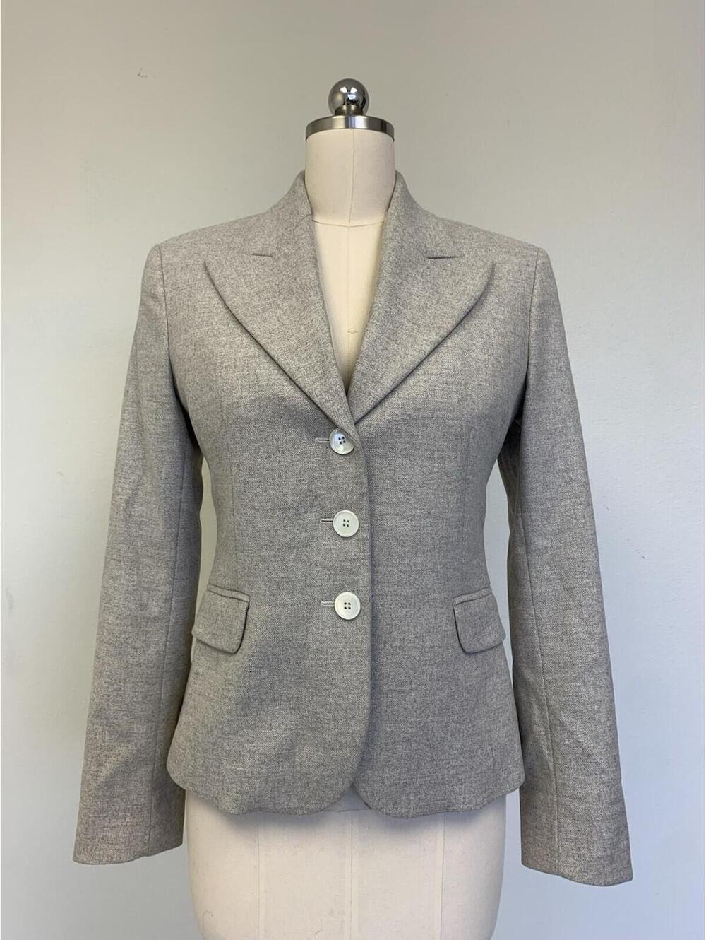 Michael Kors Women Wool Jacket Blazer Sz 6 Or S Beige